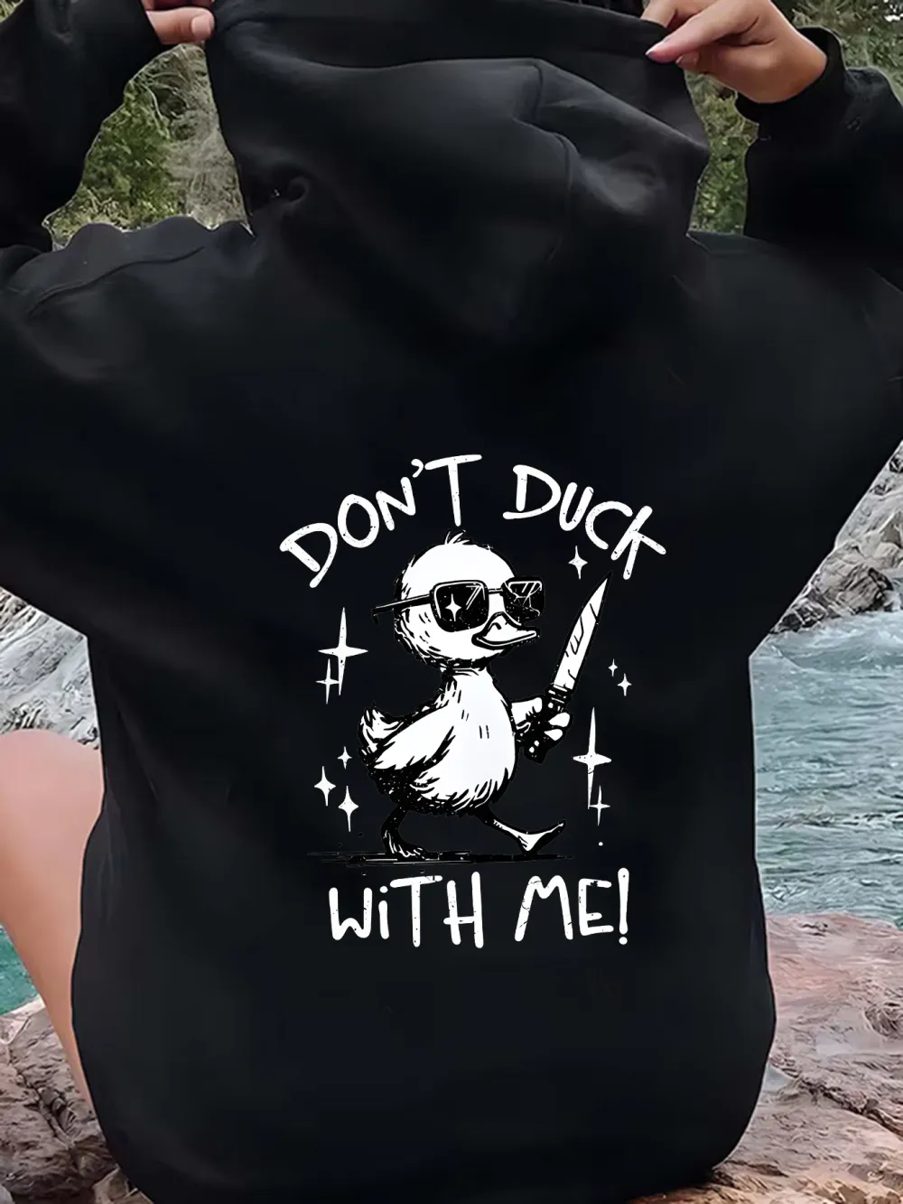 Dont Duck With Me Pattern Hoodie