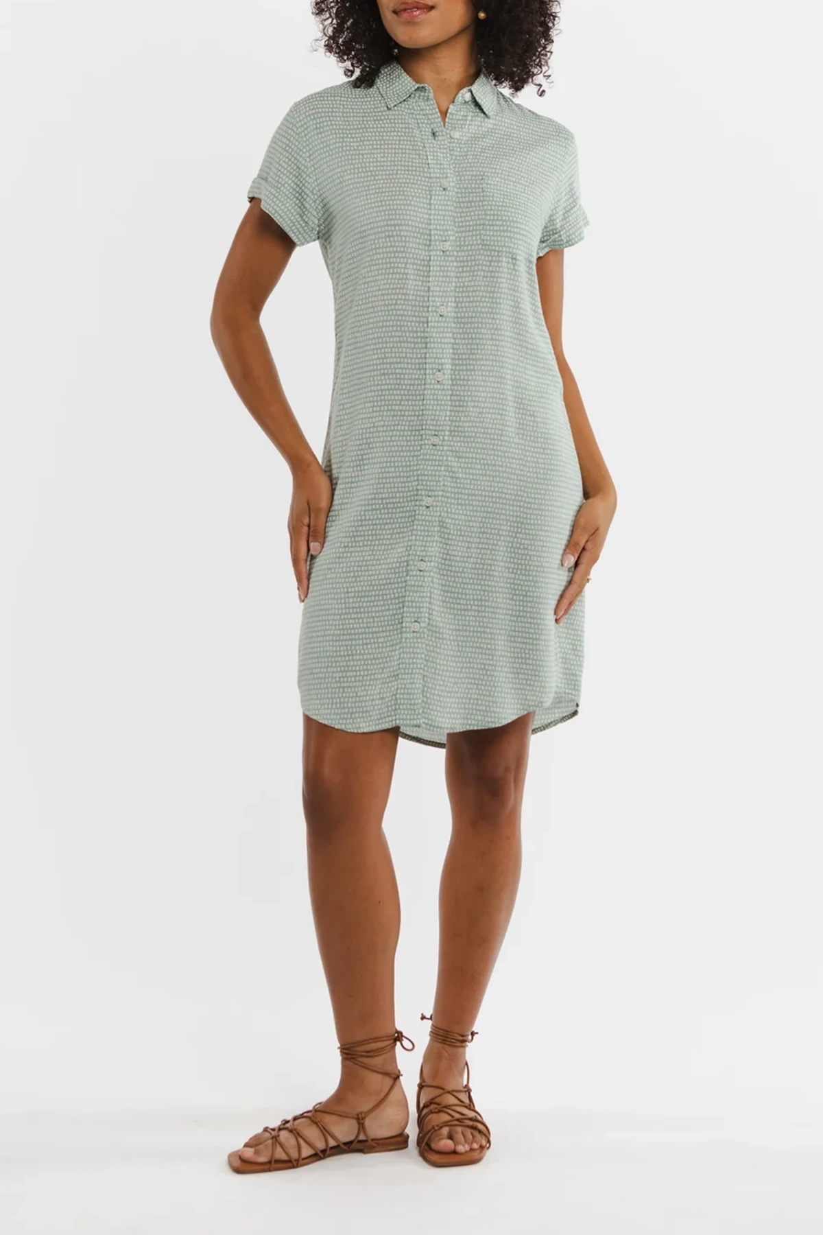 The Loren Lapel Shirt Dress