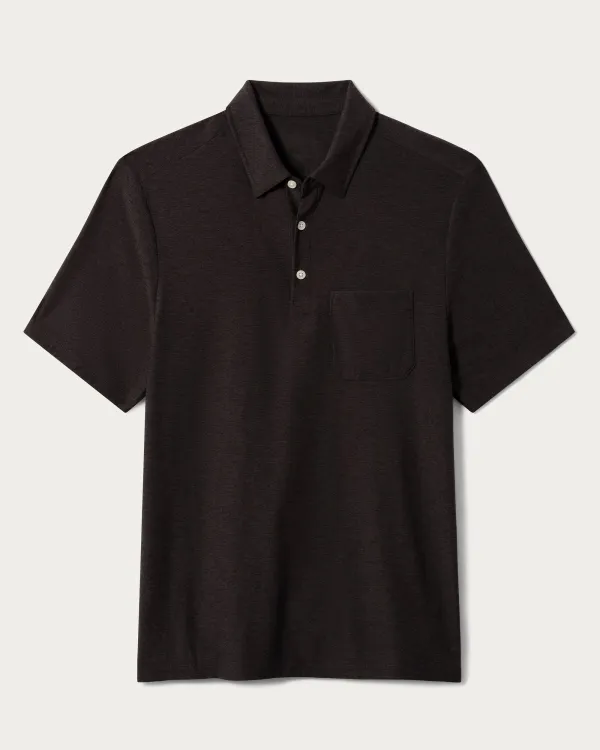 Black Casual Polo Short Sleeve Shirts