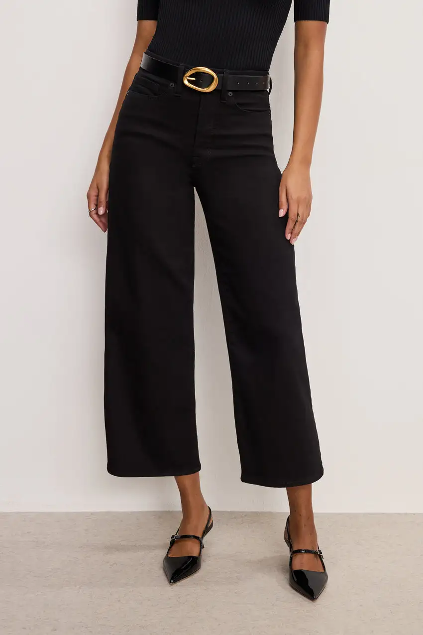 GOOD WAIST CROPPED PALAZZO NEVER FADE JEANS