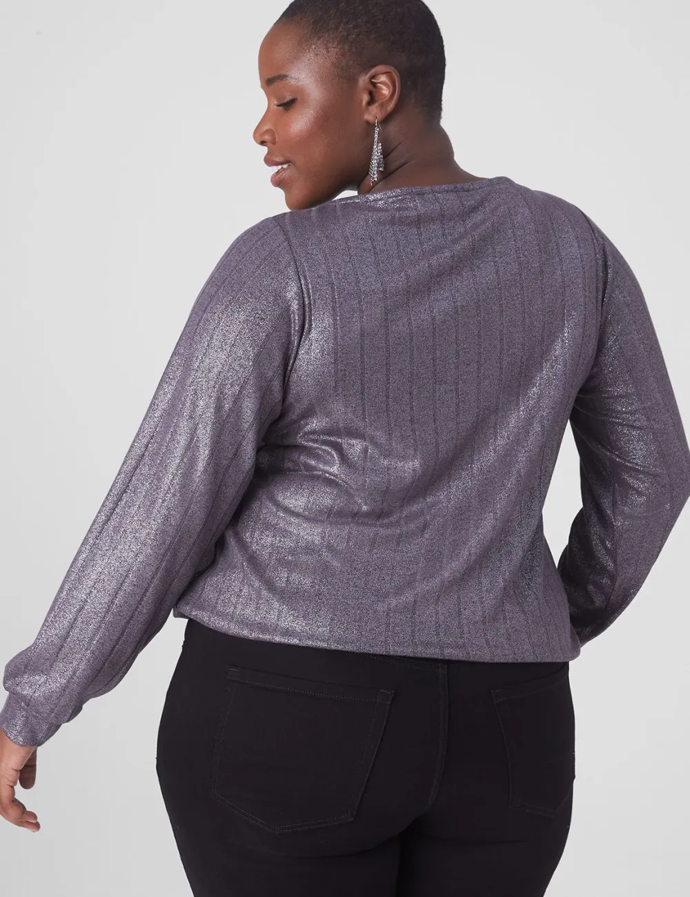 Relaxed Boatneck Bottom-Band Top