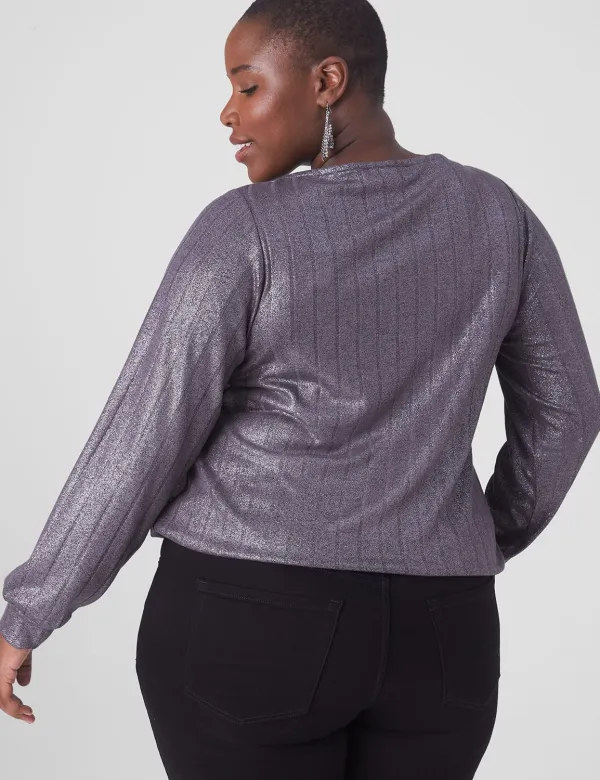 Relaxed Boatneck Bottom-Band Top