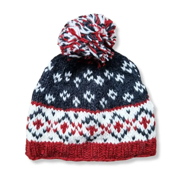 Scandi Wool Bobble Hat