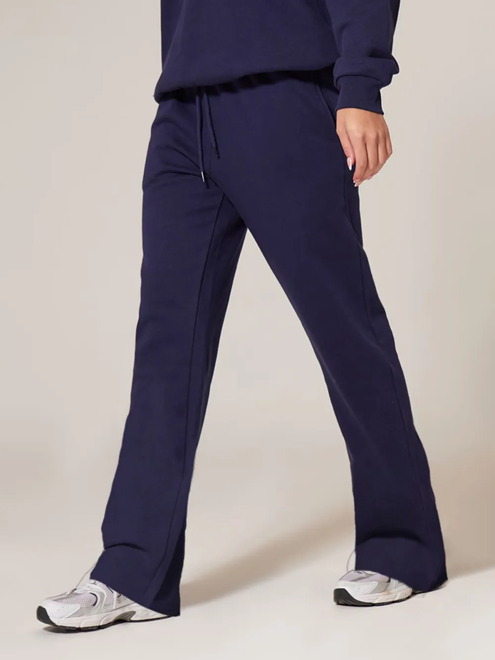 Navy Premium Wide Leg Sweat Sweatpants