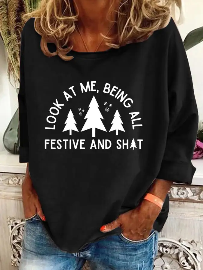 Women'S Christmas Printed Casual Sweatshirt