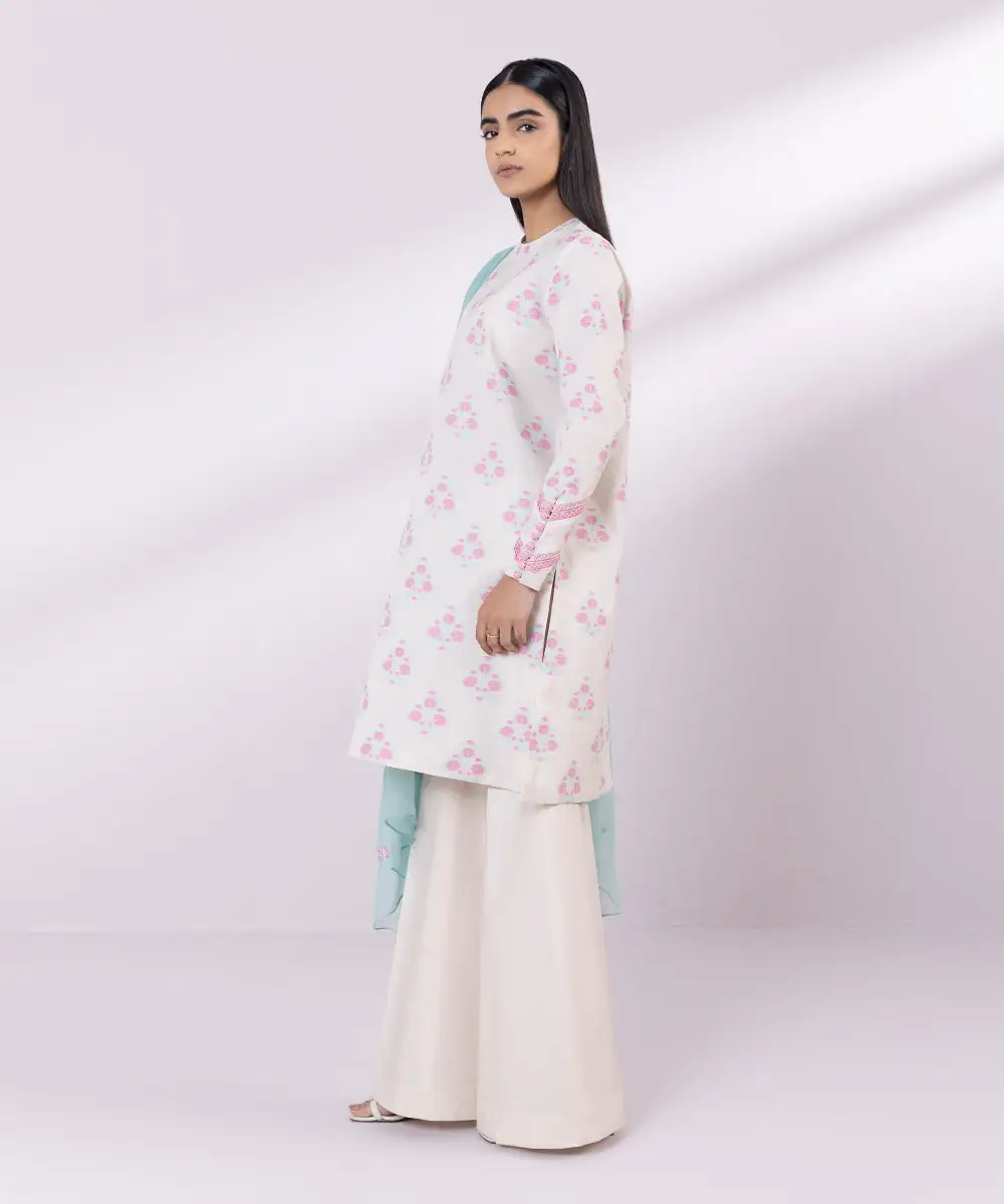 3 Piece - Embroidered Jacquard Suit