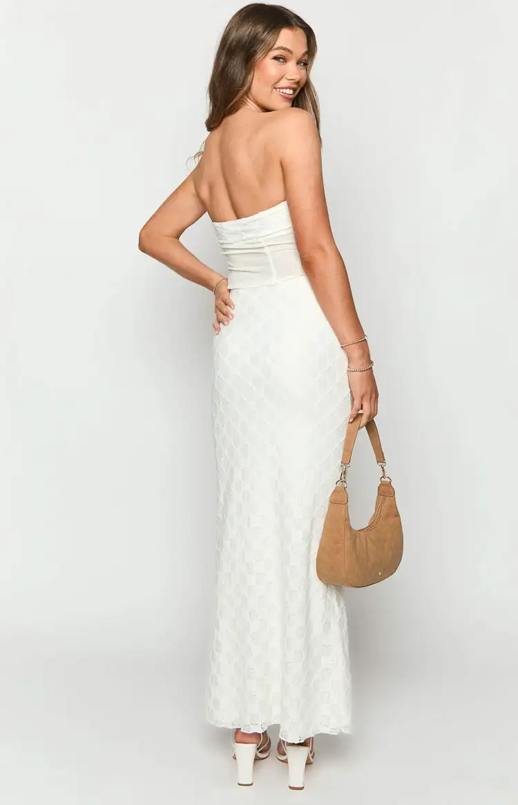 Rilee White Maxi Skirt