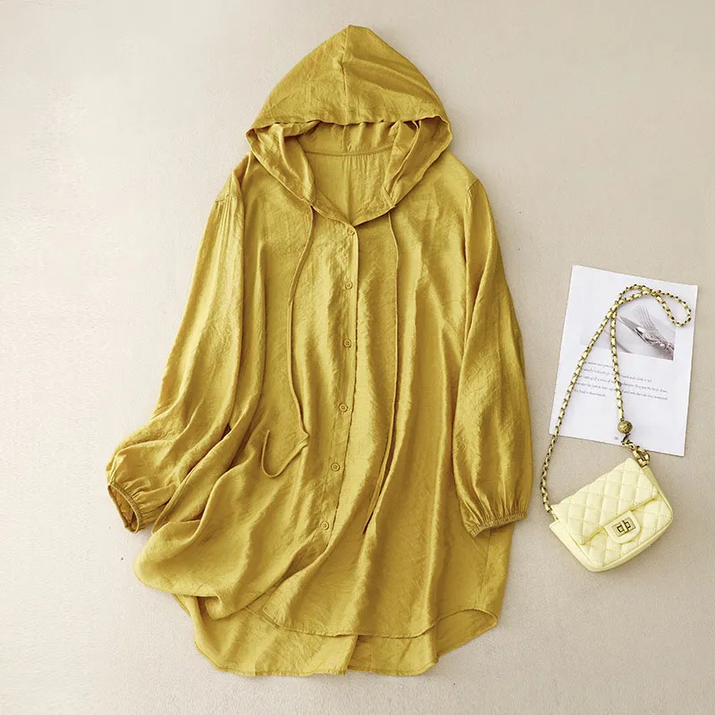 Hooded Long Sleeve Sun Protection Casual Thin Top