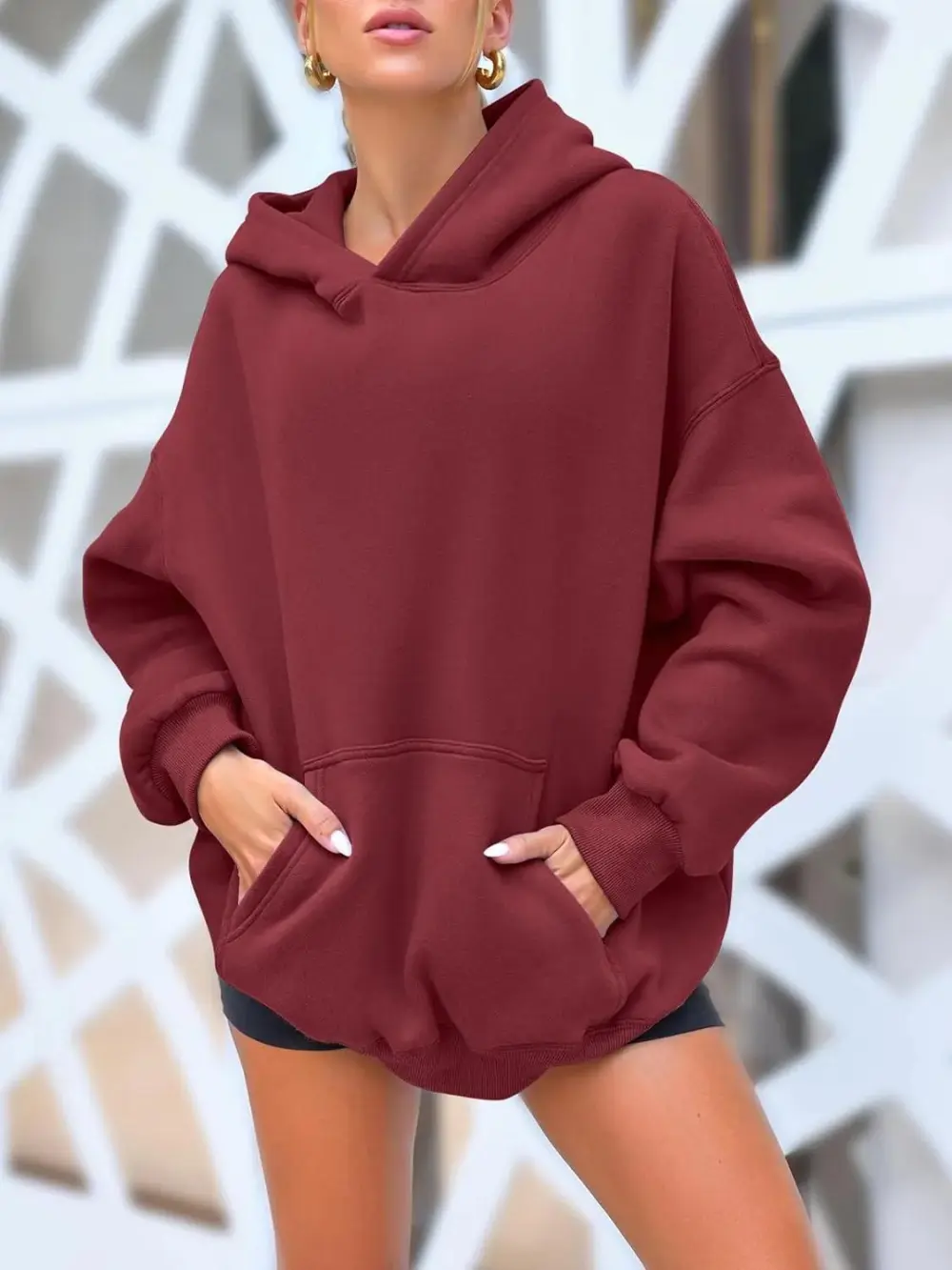 Womens Oversized Hoodies Fleece Sweatshirts Long Sleeve Sweaters Pullover Fall Clothes with Pocket