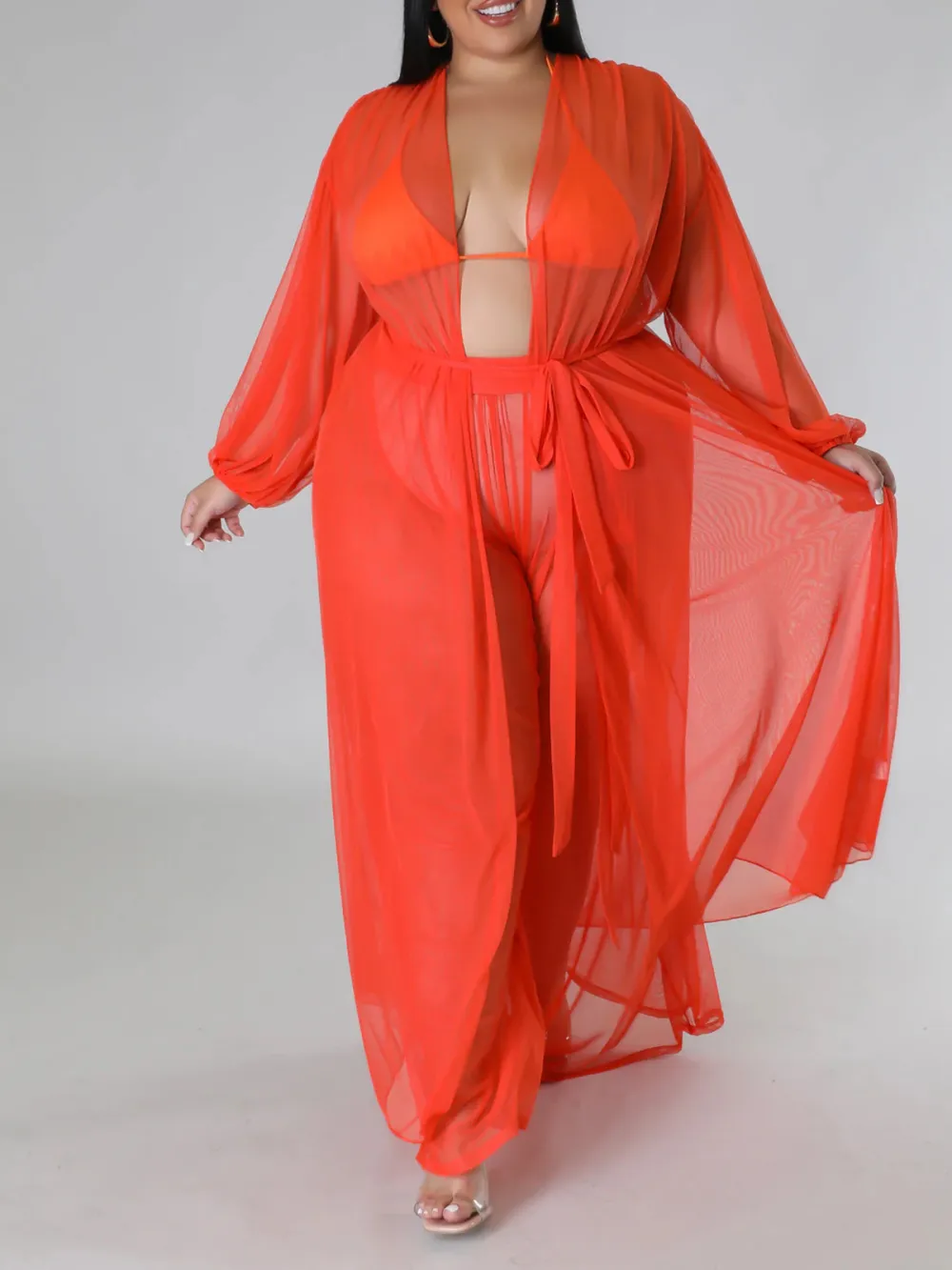 Women'S Fashion Plus-Size Tulle Suit