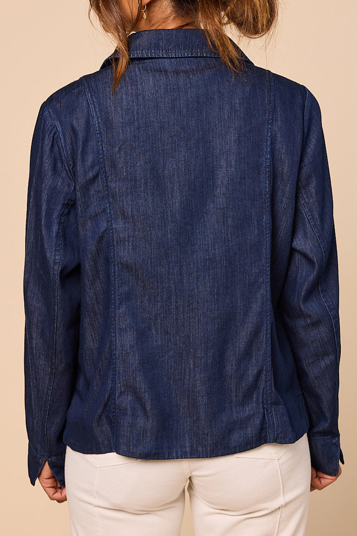 Avalee Tencel Jacket In Dark Wash