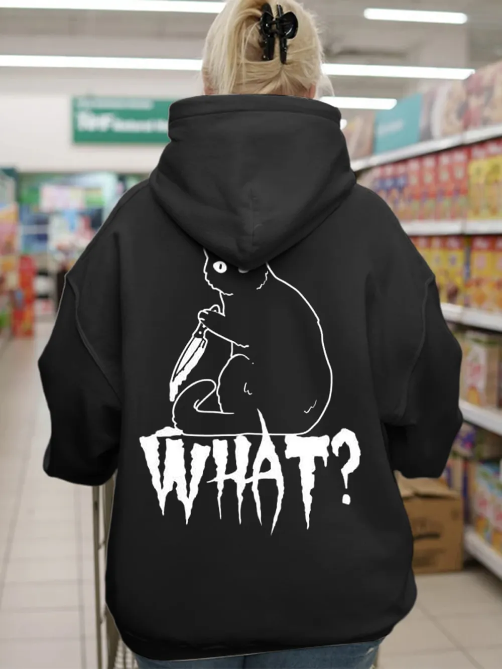 WHAT PATTERN PRINTED HOODIE