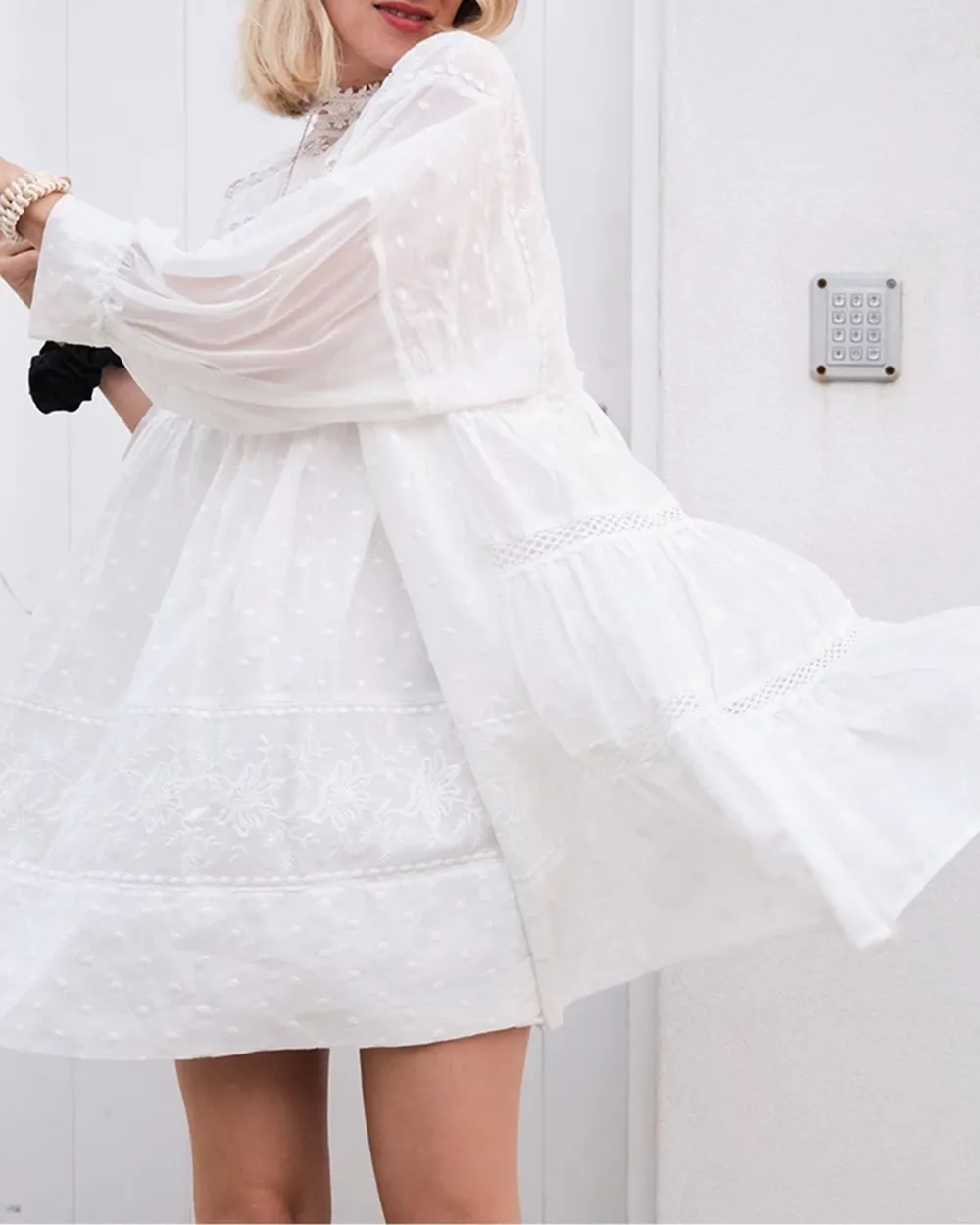 Unforgettable Oversized Lace Mini Dress