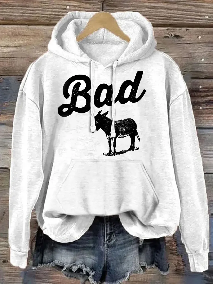 Funny Bad Ass Donkey Hoodie