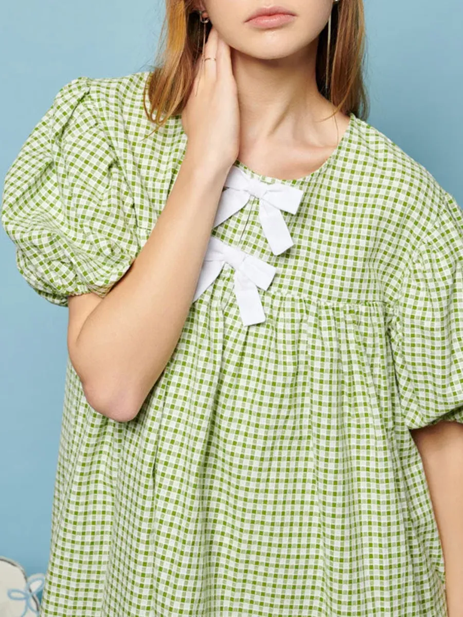 Pet Gingham Mini Dress