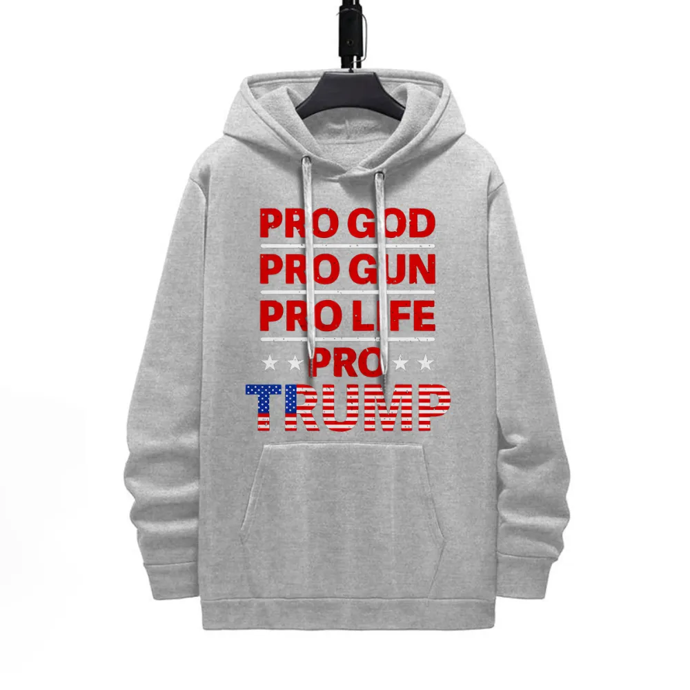 PRO GOD PRO LIFE PATTERN PRINTED HOODIE