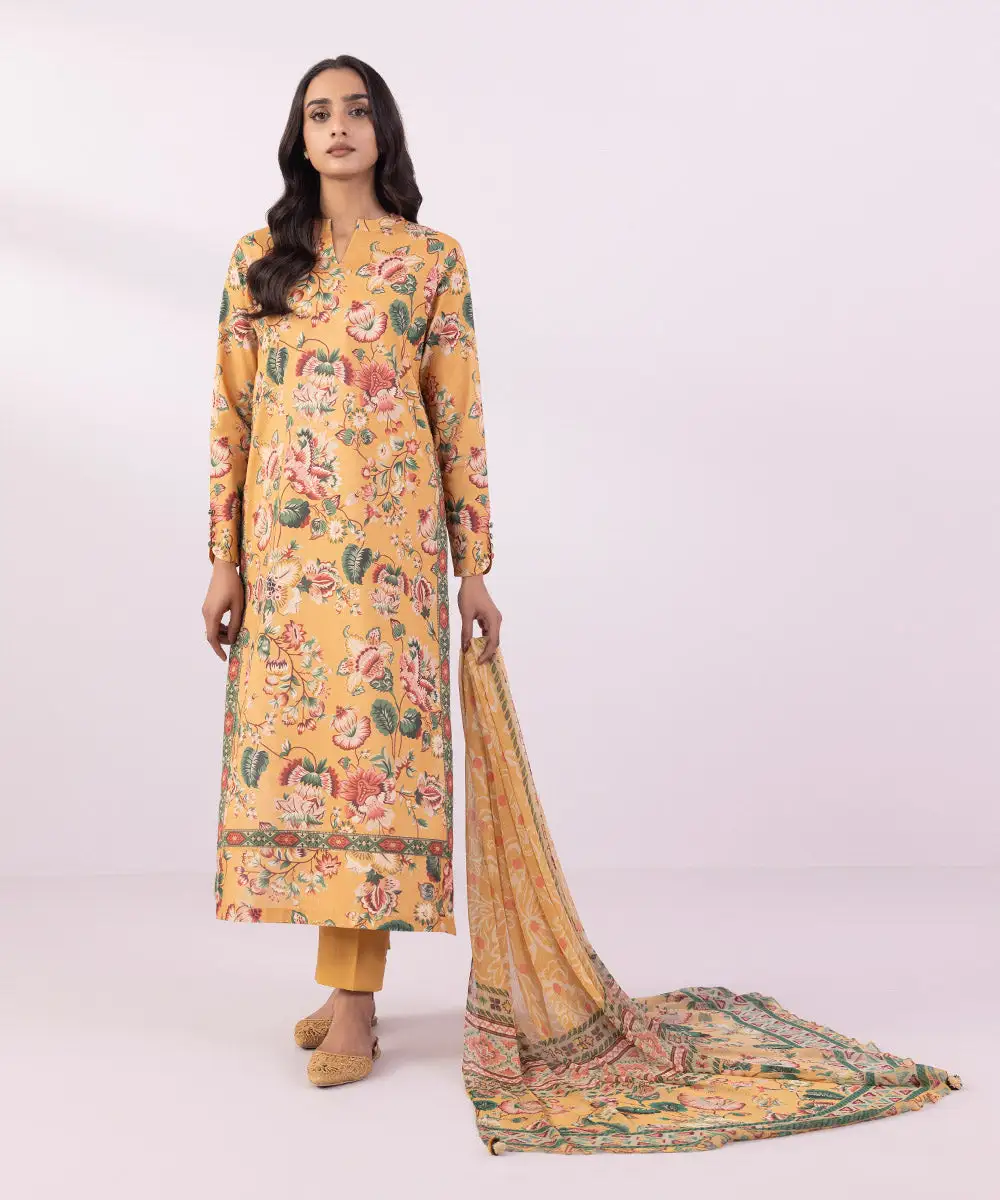 3 Piece - Printed Lawn Suit