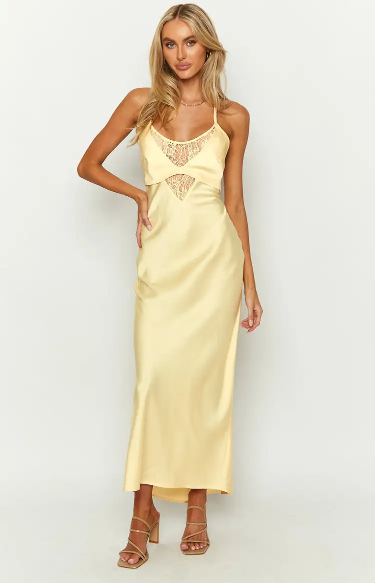 Elery Light Yellow Midi Dress