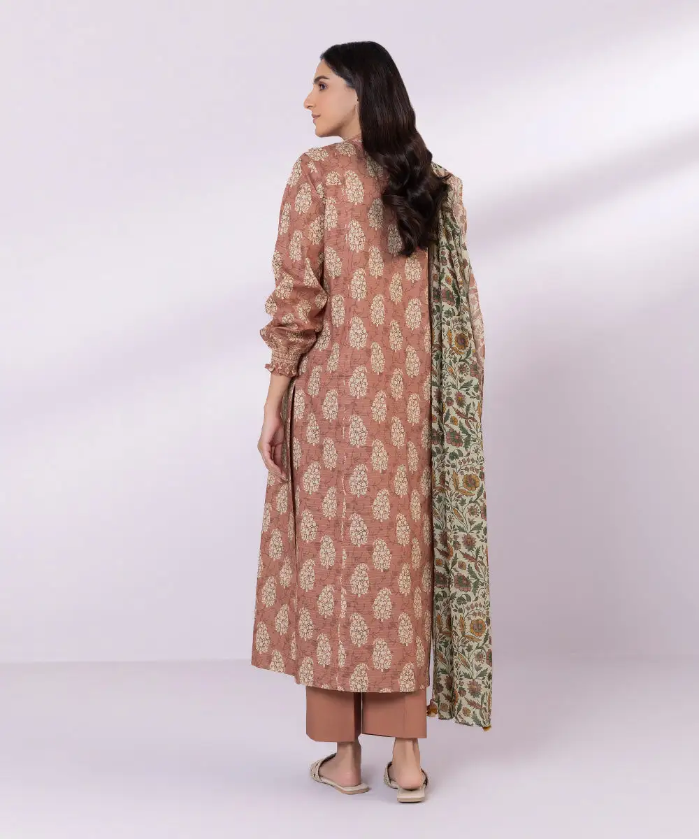 3 Piece - Printed Zari Lawn Suit