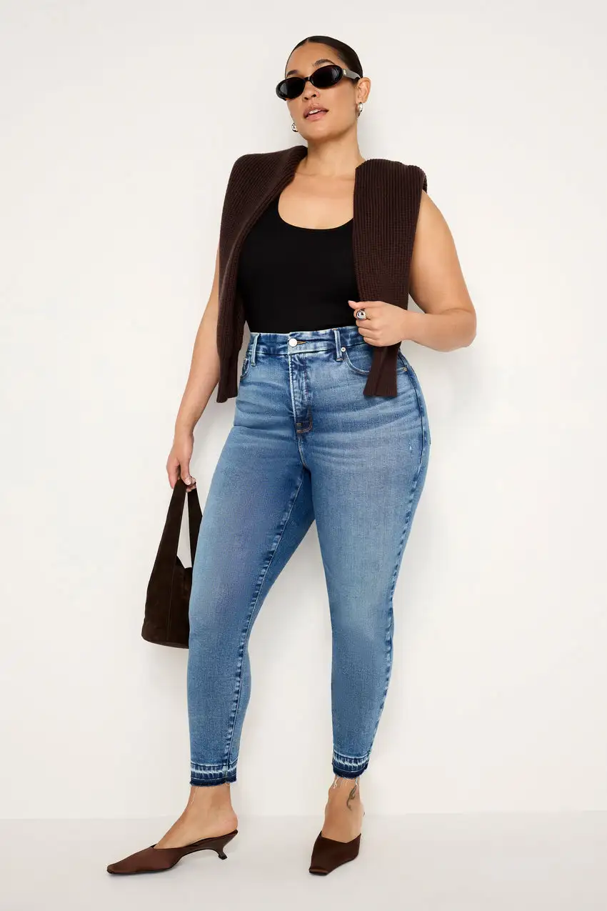 SOFT-TECH GOOD WAIST SKINNY CROPPED JEANS