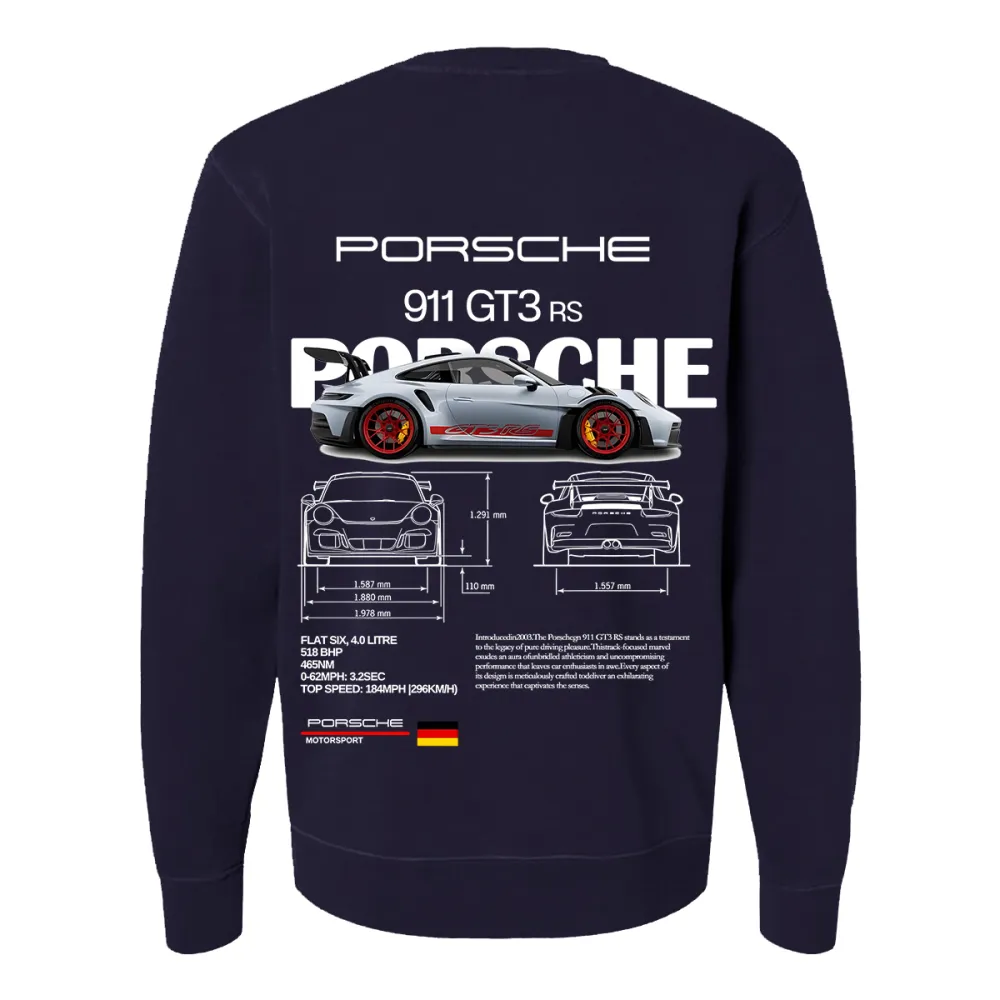 911 GT3 RS DESIGNED PATTERN PRINTED SWEATSHIRT 02