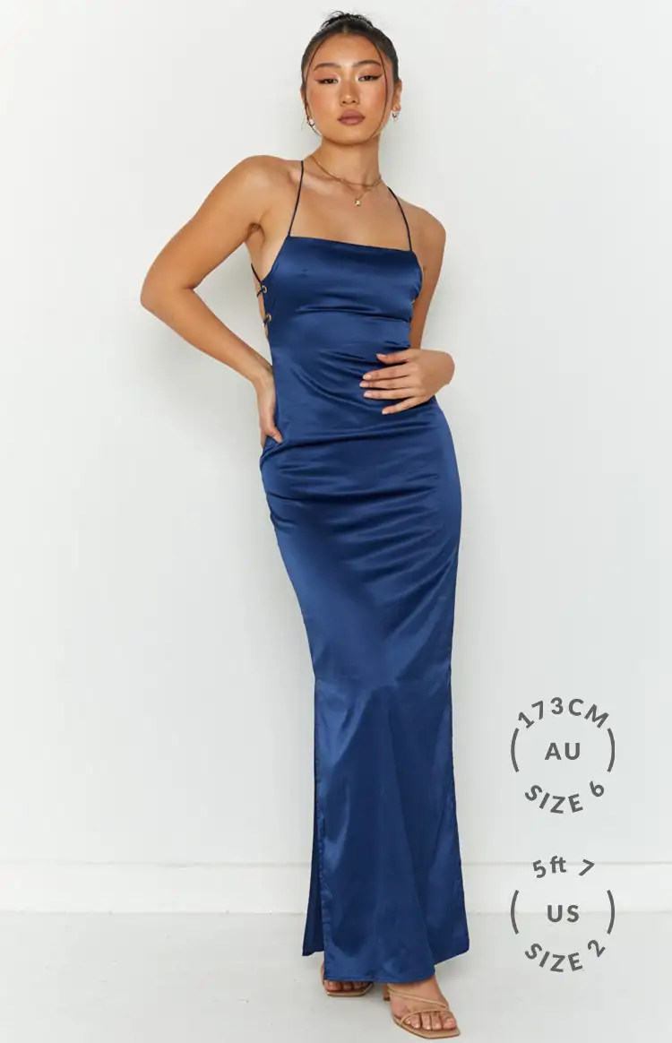 Manhattan Slip Formal Dress Navy