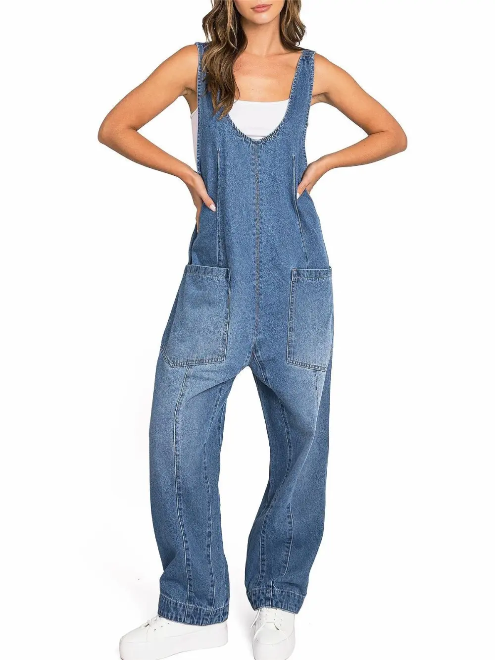 Lana Roux Baggy Denim Maddie Jumpsuit