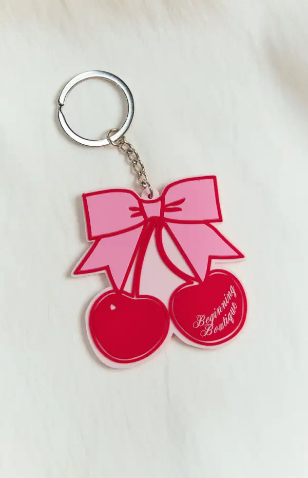 Beginning Boutique Cherry Bow Keyring