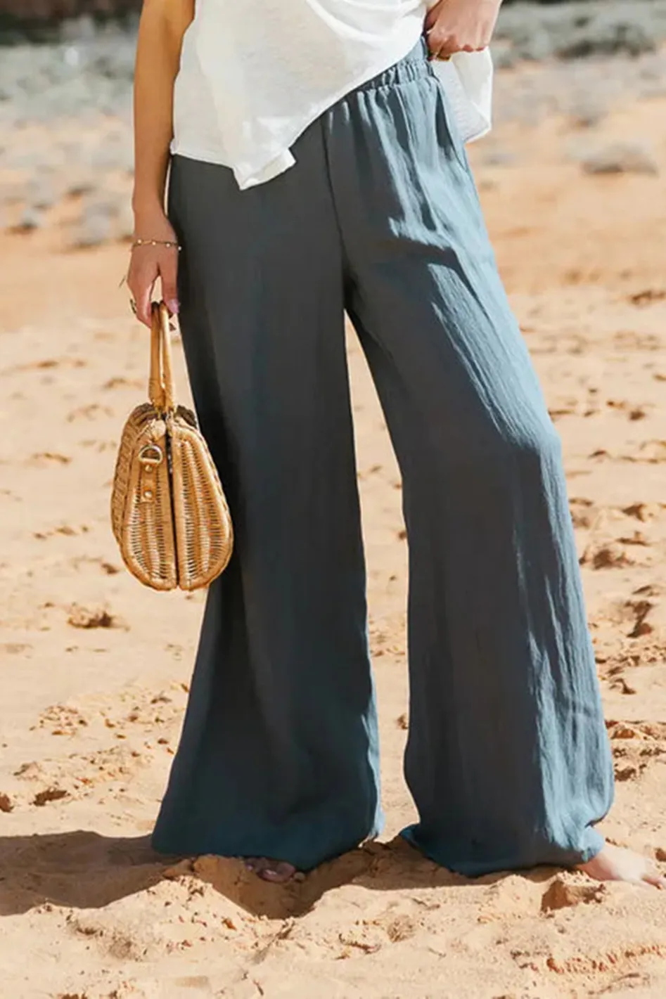 AMAYA WIDE LEG PANTS IN SLATE