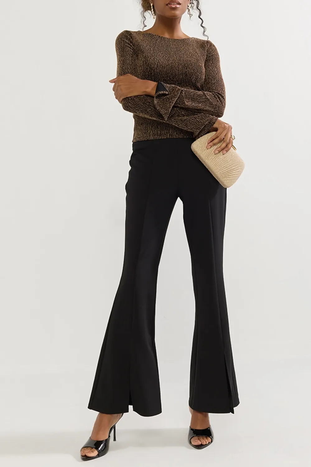 Jordan Front Slit Flare Pants