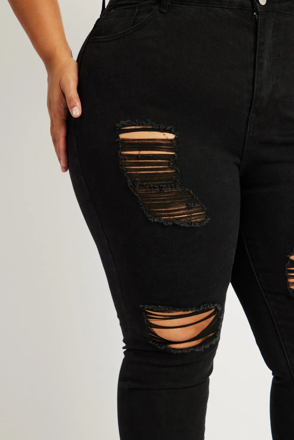 Black Skinny Jeans High Rise