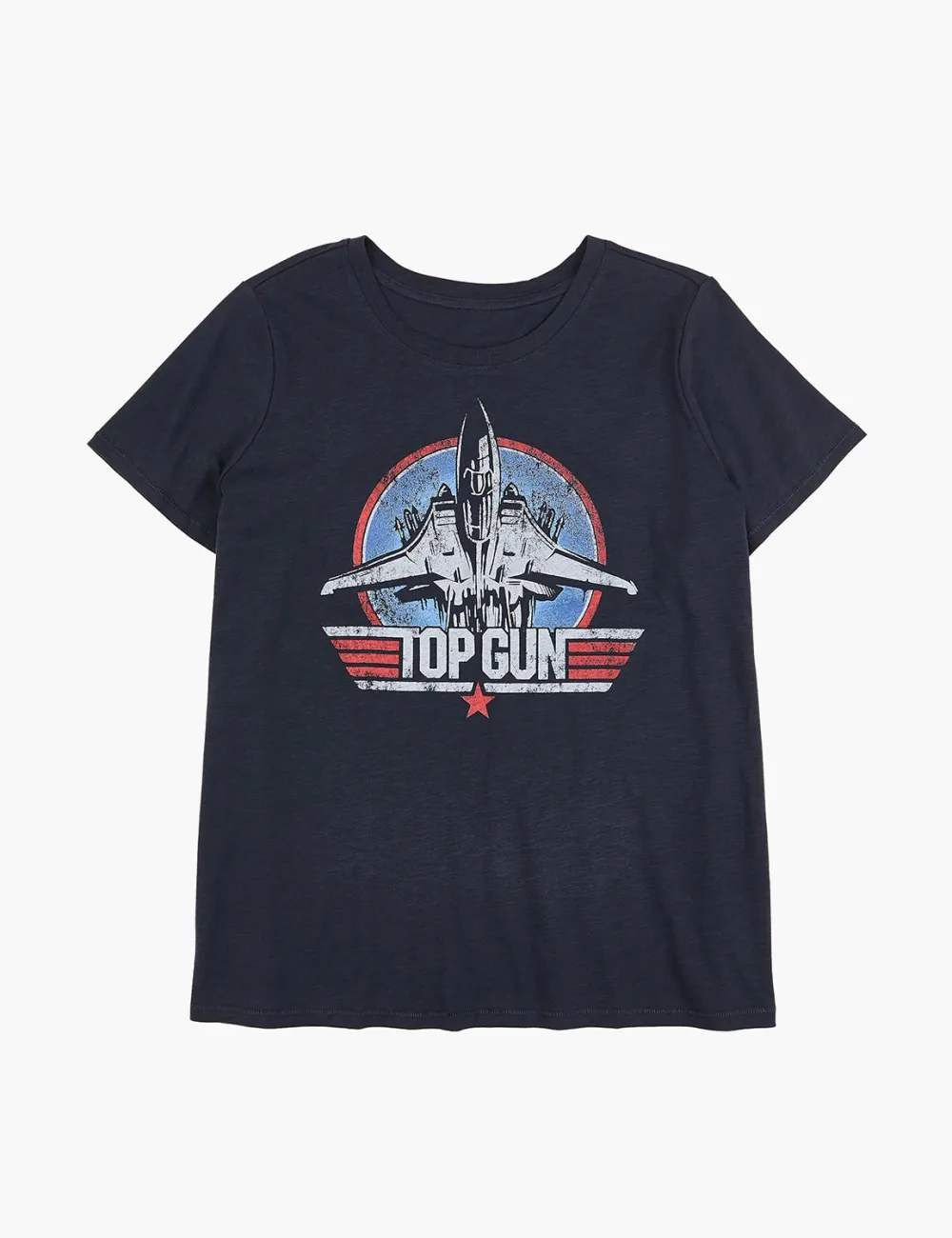 Modern Crew-Neck Top Gun Graphic Tee