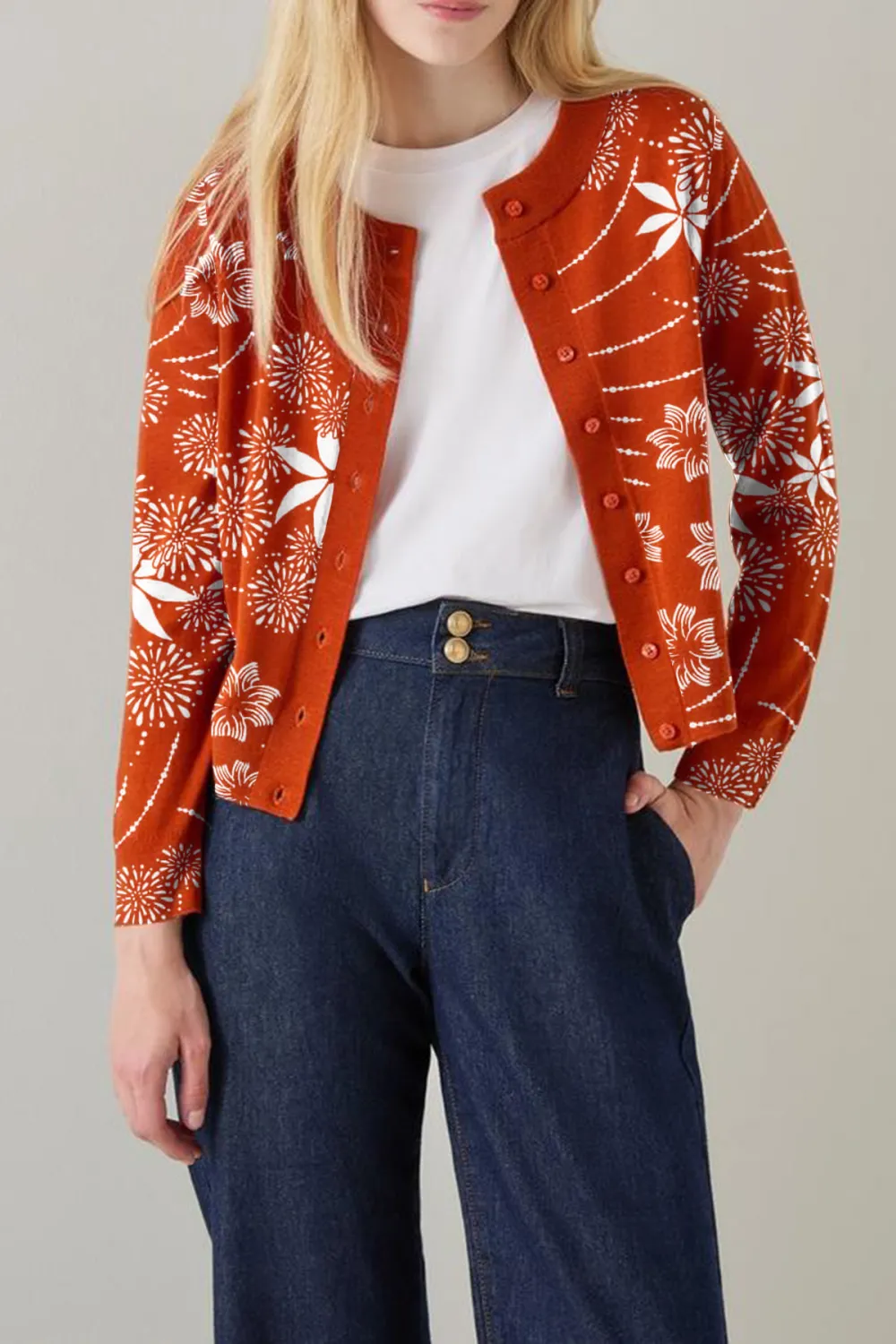 Connie Burnt Orange Cardigan