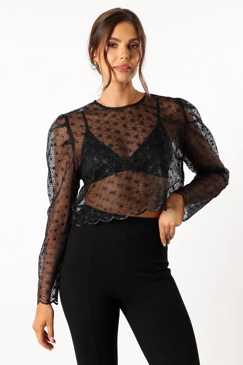 Gwen Embellished Top - Black