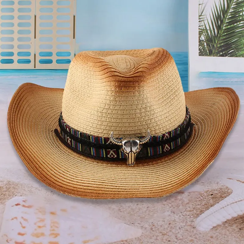 Western Cowboy Ethnic Straw Hat