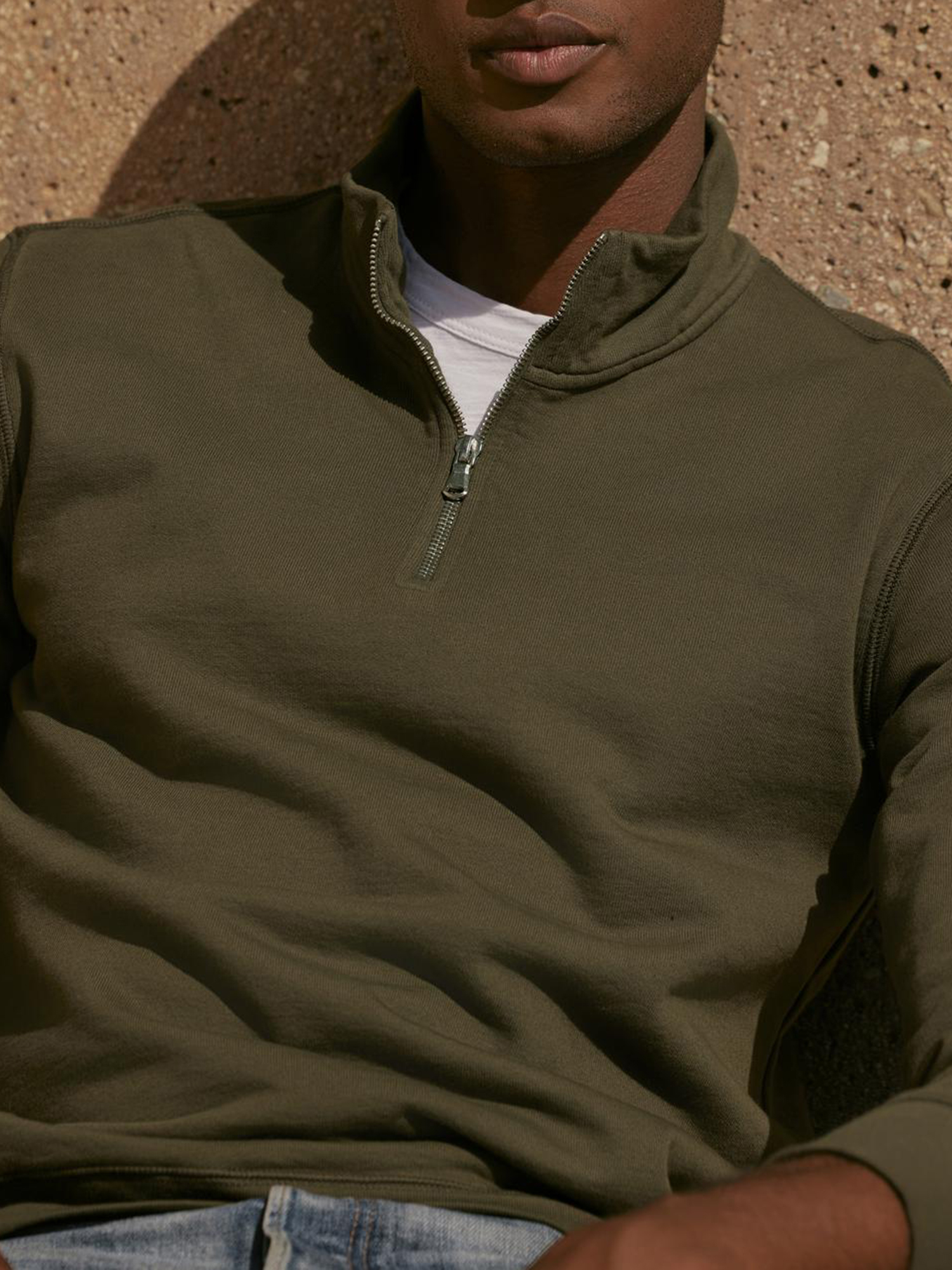 Stand Neck Solid Hoodies