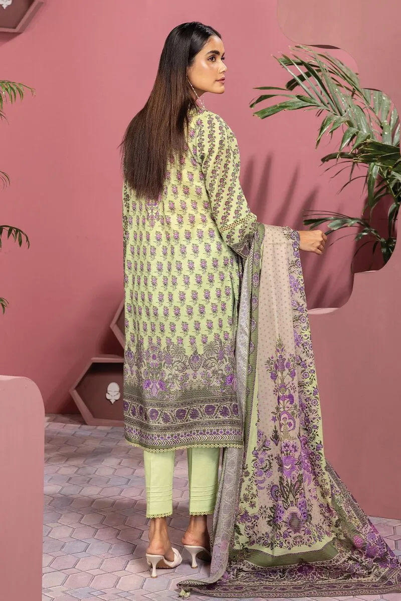 3 Piece Kurta Embroidered | Dupatta& Bottom & Tops | Color dark green