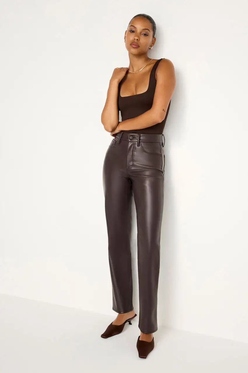 GOOD ICON FAUX LEATHER PANTS