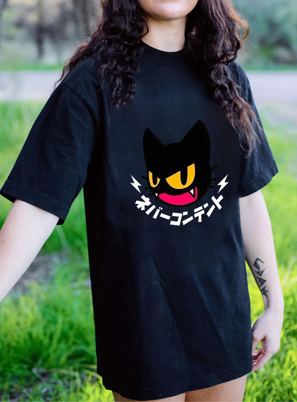 Women's Art Cat Printed T-shirt