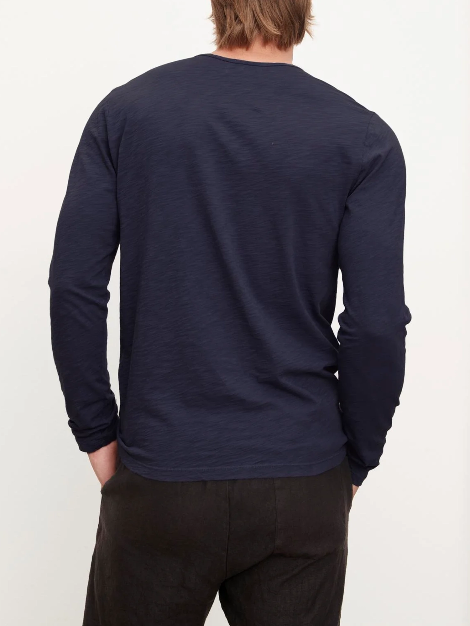 Men'S Fashion Cotton Round Neck Long Sleeve T-Shirt