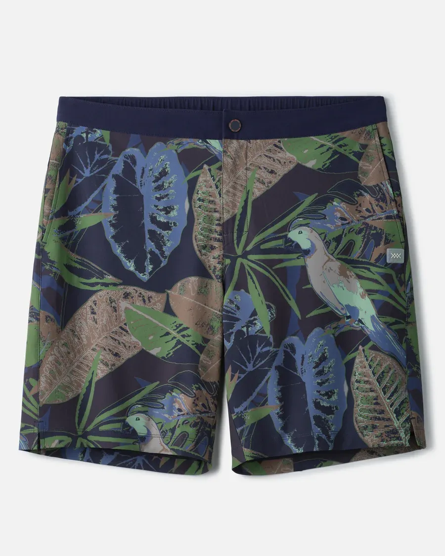 Mens Swim Trunks Stretch Zipper Pockets