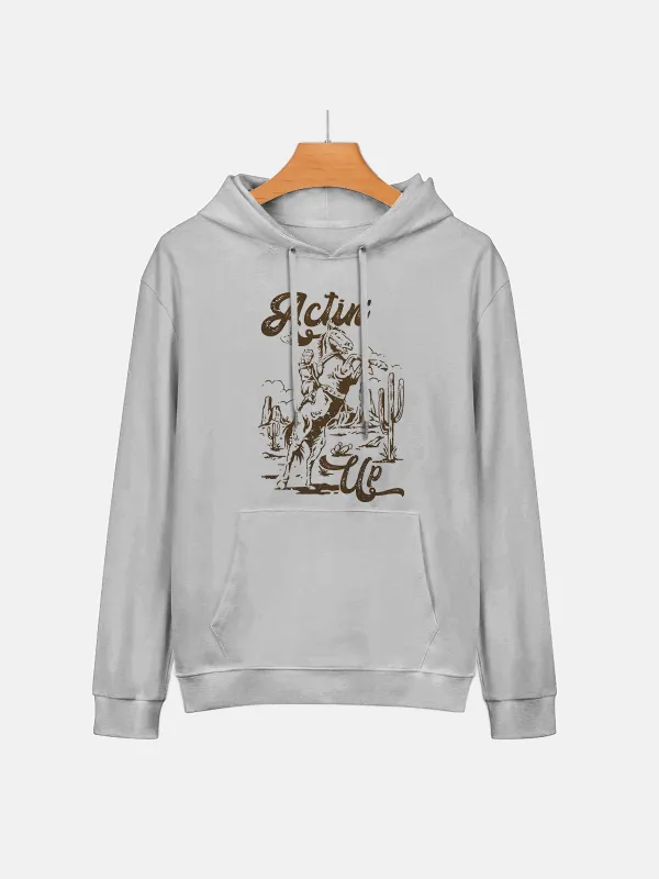 RIDING HORSE PATTERN HOODIE