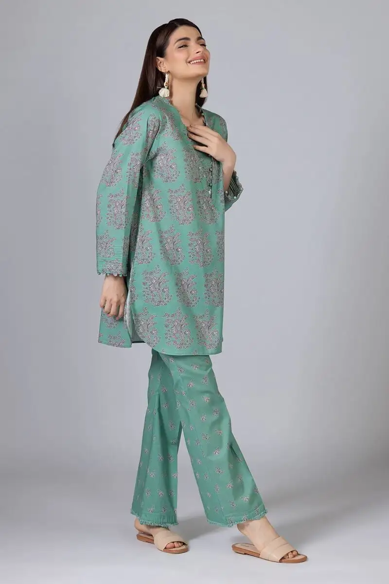 2 Piece | Kurta & Pants | Color green