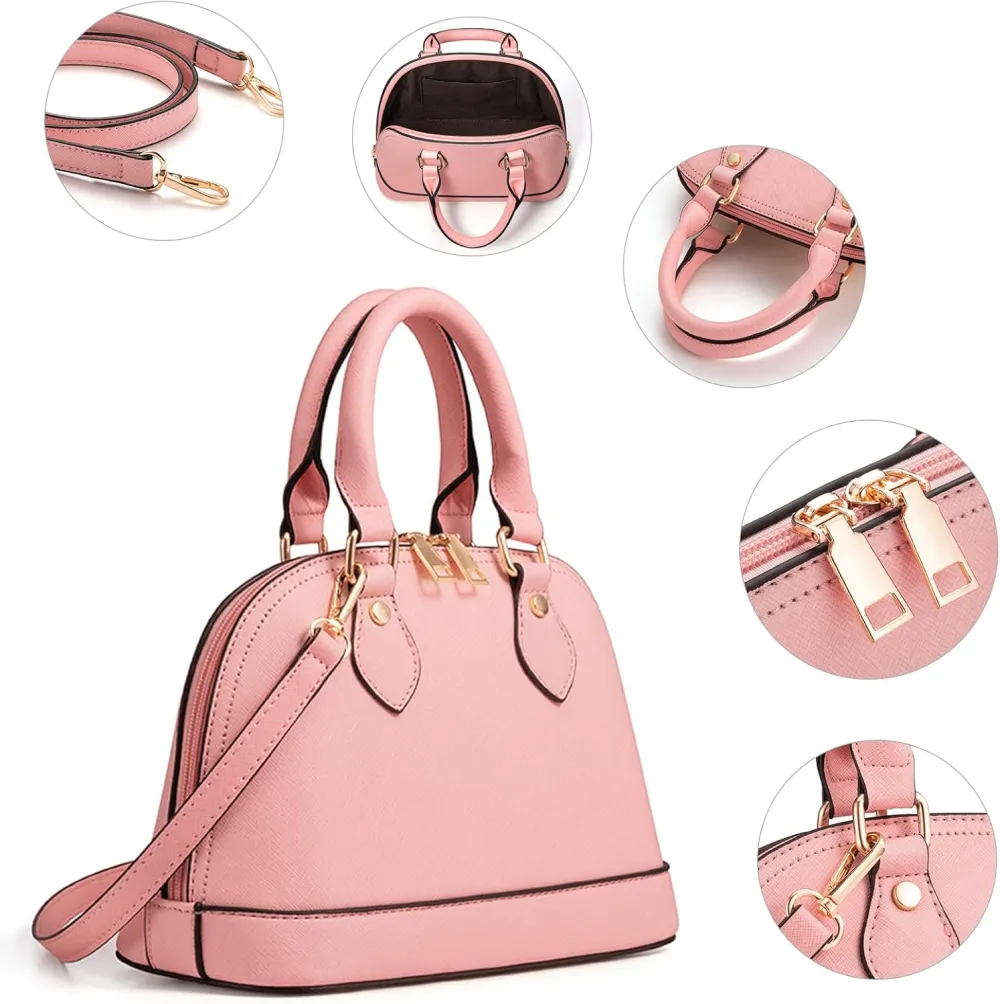 4PCS Women Fashion Handbags Purses Wallet Tote Shoulder Bags Casual Crossbody Bags, Best Valentine's Day Gift for Ladies Girls, Satchel Purse Set 4pcs