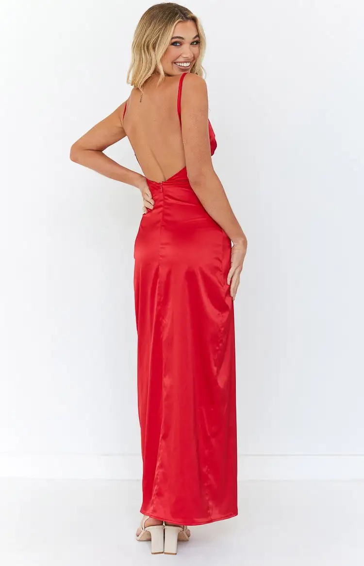 Freesia Red Formal Maxi Dress