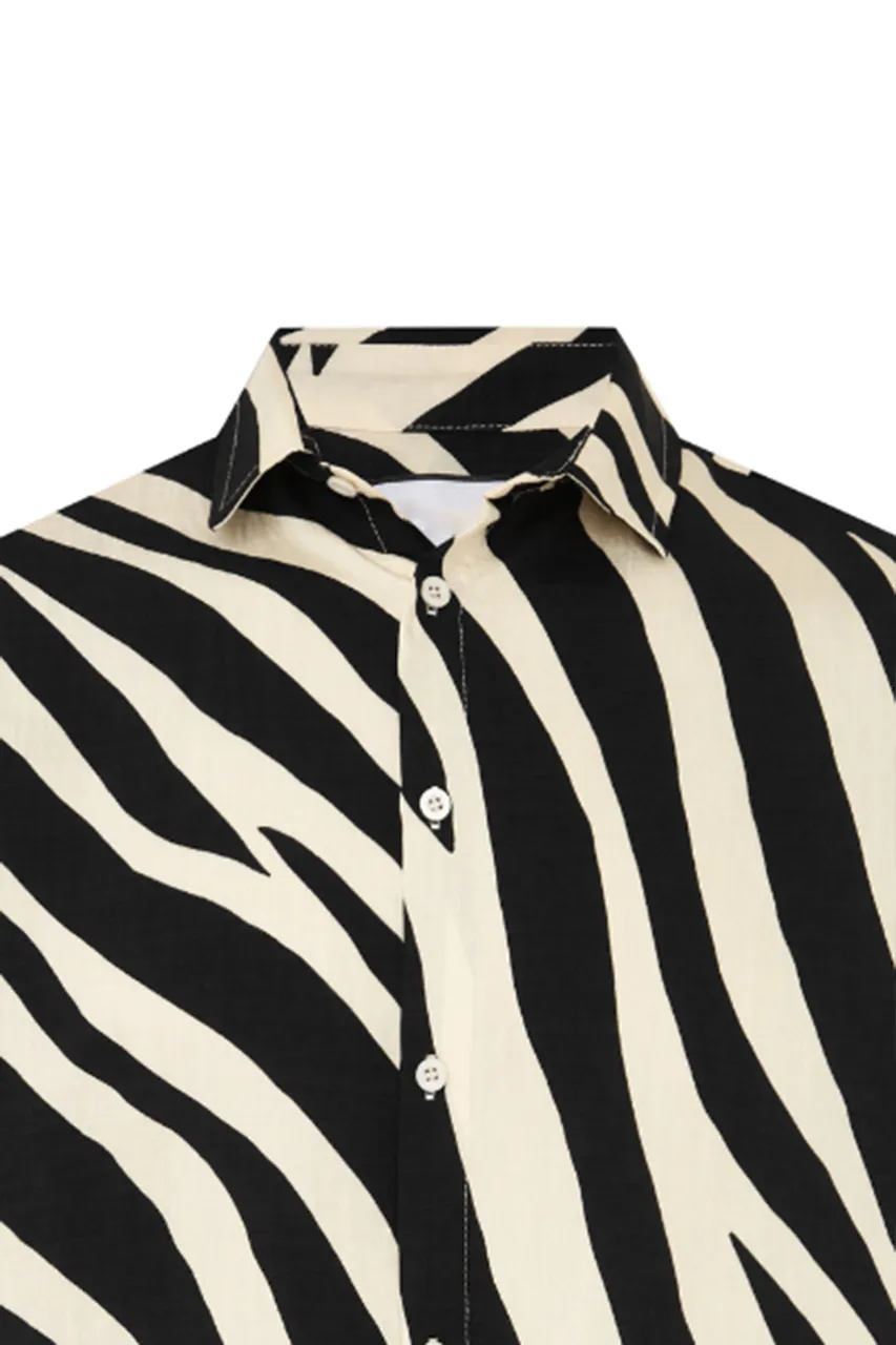 ZEBRA PRINT SHORT SLEEVE ABE Shirt