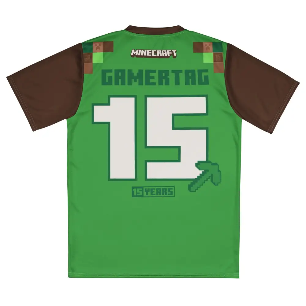 Minecraft 15th Anniversary Personalized Adult Jersey