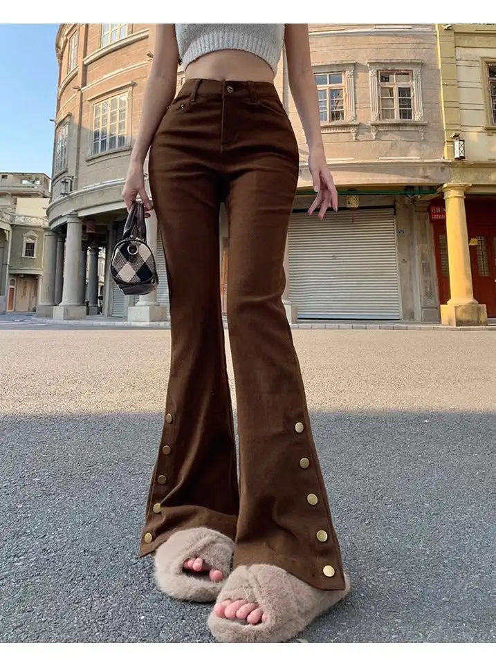 Vintage Coffee Brown Micro-la Jeans