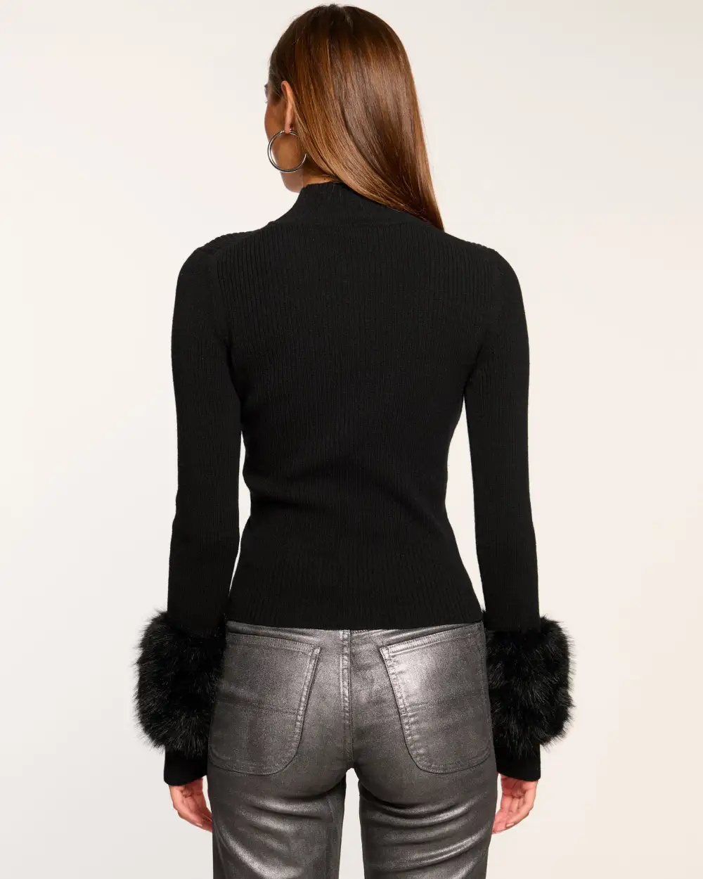 Magnus Turtleneck Faux Fur Sweater