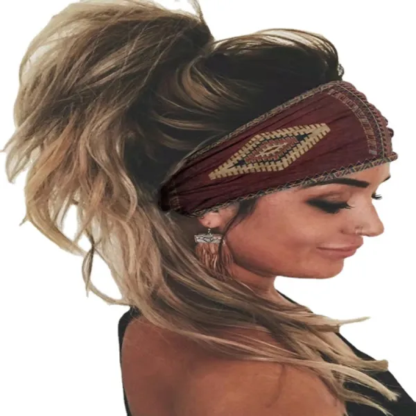 Western Print Wide Hair Accessories